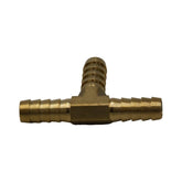 3/8" 10mm Brass Barb Hose Fitting T 3 Way Barbed Connector for Fluid