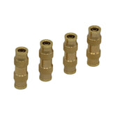 4 Piece 1/4 DOT Straight Brass Push in Hose Connect Grab Kit Assortment - Twin Eagle Imports