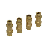 4 Piece 3/8 DOT Straight Brass Push in Hose Connect Grab Kit Assortment - Twin Eagle Imports