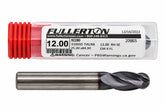 Fullerton 12.0mm 4 Flute TiAlN Coated Carbide Ball Nose Endmill - 3200 Series