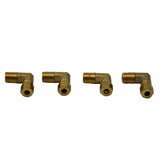 4pc Brass Compression Union 90° Male Female Elbow (T1/4xM1/4) | DOT