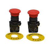 Emergency E Stop Panel Mount x 2 piece Switch Electrical 12V 24V TB5-AS545 Telemecanique Schneider