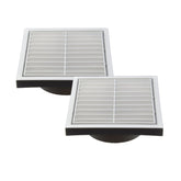 Twin Pack PFL100 Ductsure Ducting Wall Vent : Fixed Louver - Φ100