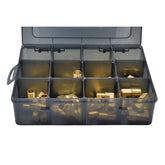 DOT Brass Connector 28pc Brass Compression Male Female Connector and 24pc Brass Compression 90° Male Female Elbow