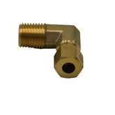 DOT Brass Connector Brass Compression Union 90° Male Female Elbow (T1/4xM1/4)