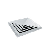 Ductsure White Aluminium Vent Grille – Square Face Slat (520 x 520 mm) - LFD-4A 520/375 - Twin Eagle Imports