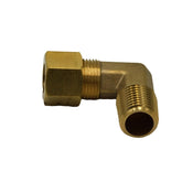 Brass Compression Union 90° Male Female Elbow (T3/8xM1/4) | DOT