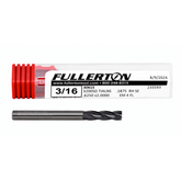 Fullerton 30615 3/16 Inch 4 Flute TiAlN Coated Carbide Square End Mill - Twin Eagle Imports