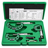 Insize Metric Outside Micrometer 3 Piece Set 0-75mm Range Series 3203-753A - Twin Eagle Imports