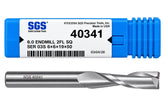 Kyocera SGS 40341 6mm 2 Flute Bright Uncoated Carbide Square End Mill - Twin Eagle Imports