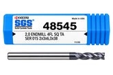 Kyocera SGS 48545 2mm 4 Flute Ti-NAMITE-A AlTiN Coated Carbide Square End Mill - Twin Eagle Imports