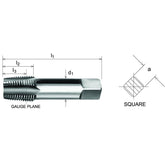 SOMTA Taps & Dies Somta Series 575 - HSS Straight Flute Taper Pipe Hand Bottom (Finishing) Tap BSPT 1/2" x 14 TPI