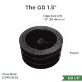 Twin Eagle Imports Plumbing Plug Green Drain Waterless Trap Seal 1.5" (36-44mm)