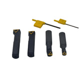 Twin Eagle Imports Turning Tool Stubby Indexable Boring Bar 4 Piece Set 18 mm Shank
