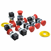 x 10 Emergency Stop Switch E stop XB2-BS545 NC + NO terminal - Twin Eagle Imports