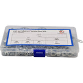 150pc Steel Metric Flange Nuts Grab Kit Assortment - Twin Eagle Imports