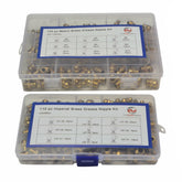 550 piece Grease Nipple Fitting Imperial and Metric Brass With Grease Caps Grab Kit Assortment