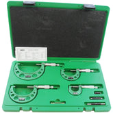 Insize Imperial Outside Micrometer Set 0-4" Range Series 3203-44A - Twin Eagle Imports
