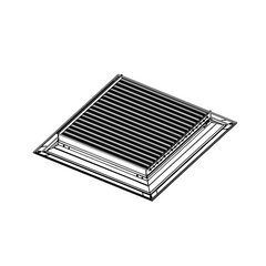 Ductsure White Aluminium Vent Grille – Square Face Slat (370 x 370 mm) - LFD-4A 370/225
