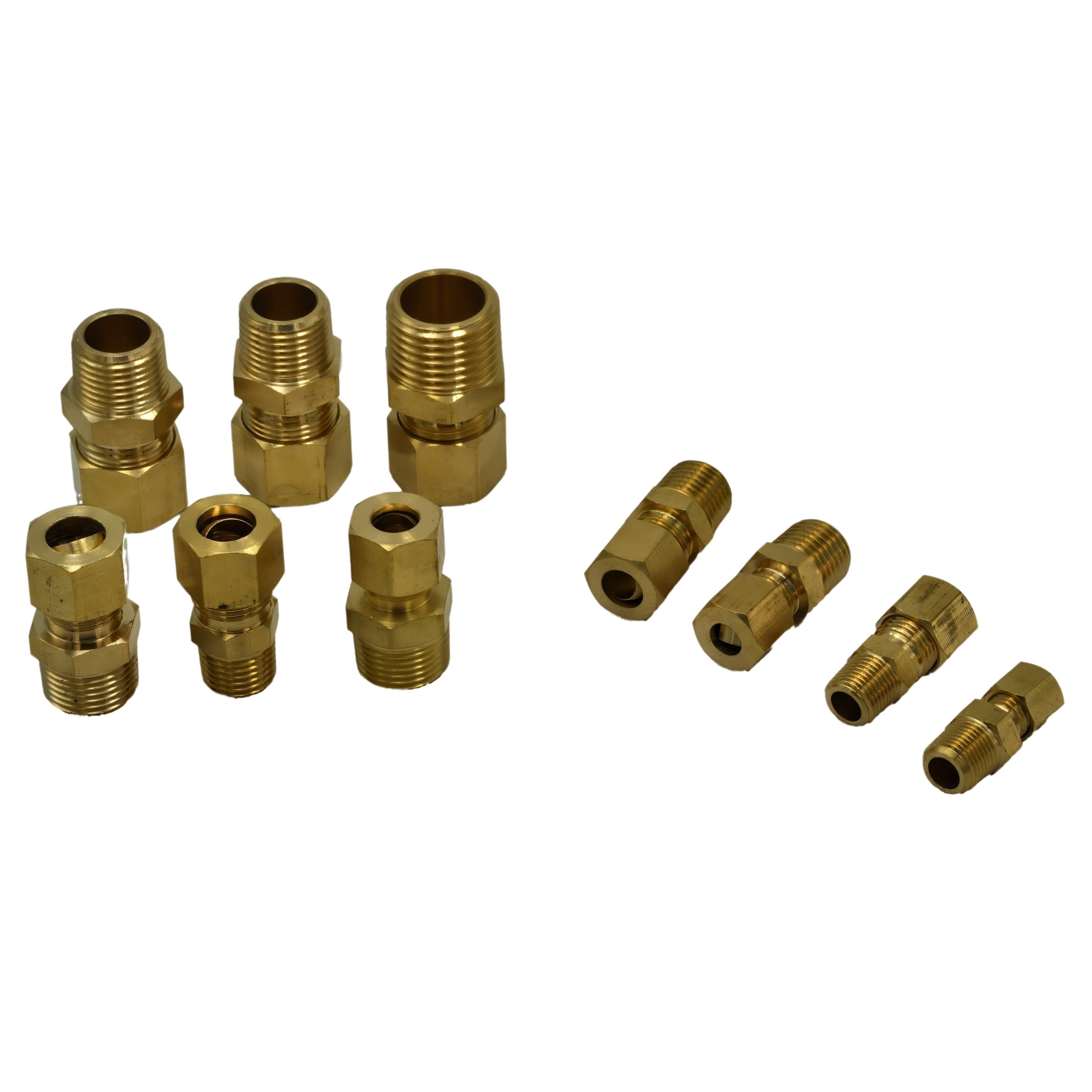 40pc Brass Compression Male Connector Grab Kit Assortment