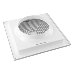 Twin Pack Ductsure 200mm Port Square Ceiling Diffuser With Adaptor Plate