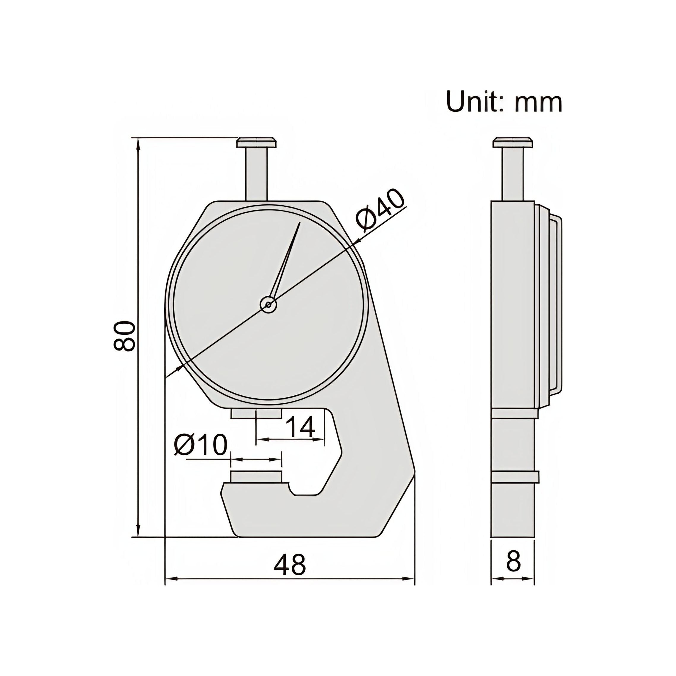 Insize Thickness Gauge 0-10mm x 0.1mm Range Series 2361-10