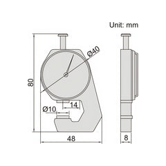 Insize Thickness Gauge 0-10mm x 0.1mm Range Series 2361-10