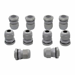 10 Pack IP68 PG11 White Nylon Cable Gland 5-10mm Cable Range - Twin Eagle Imports