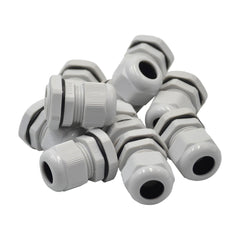 10 Pack IP68 PG13.5 White Nylon Cable Gland 6-12mm Cable Range - Twin Eagle Imports