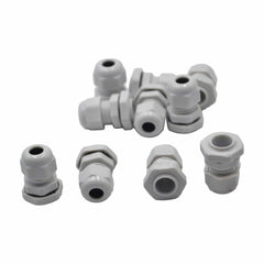 10 Pack IP68 PG9 White Nylon Cable Gland 4-8mm Cable Range - Twin Eagle Imports
