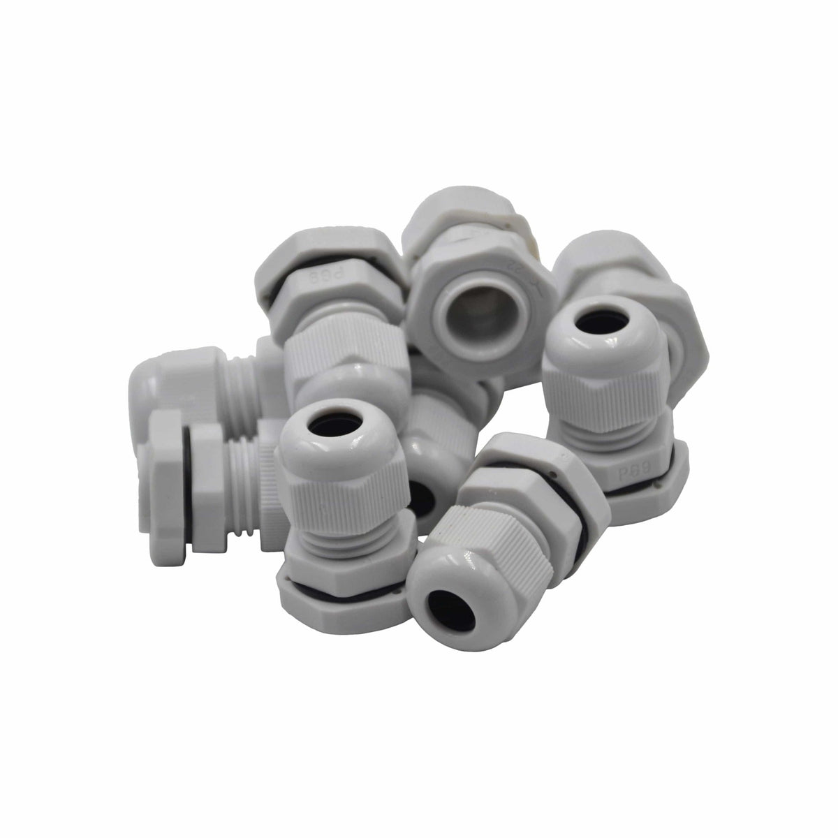 10 Pack IP68 PG9 White Nylon Cable Gland 4-8mm Cable Range - Twin Eagle Imports