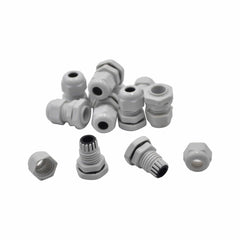 10 Pack IP68 PG9 White Nylon Cable Gland 4-8mm Cable Range - Twin Eagle Imports