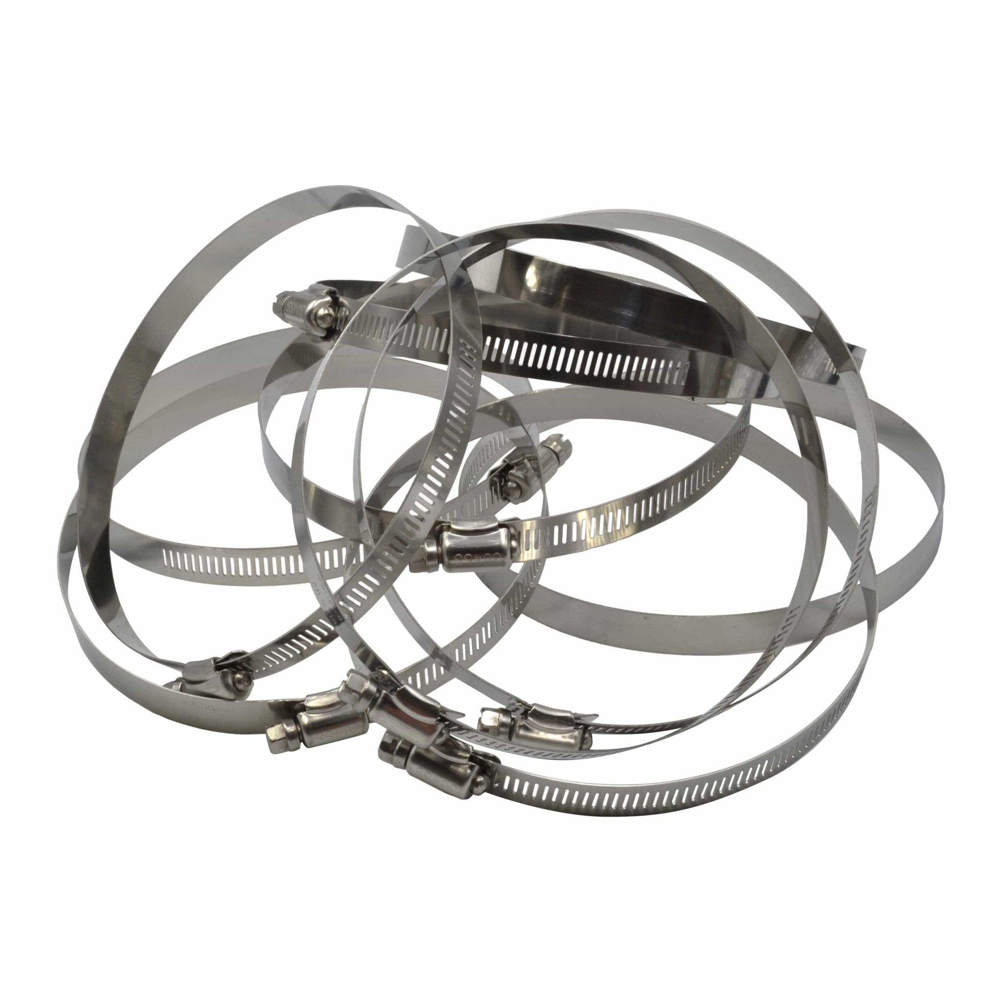 10 Piece 304 Stainless Steel 118-140mm Worm Drive Hose Clamp - Twin Eagle Imports