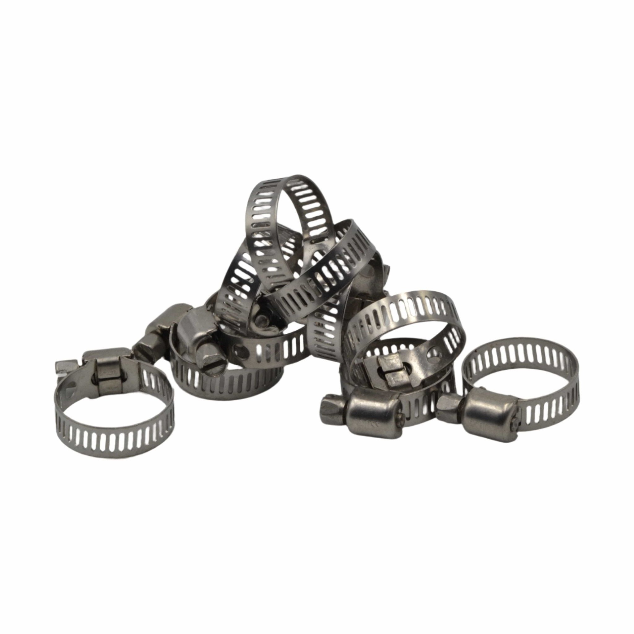 10 Piece 304 Stainless Steel 12-23mm Worm Drive Hose Clamp - Twin Eagle Imports