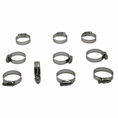 10 Piece 304 Stainless Steel 21-44mm Worm Drive Hose Clamp - Twin Eagle Imports