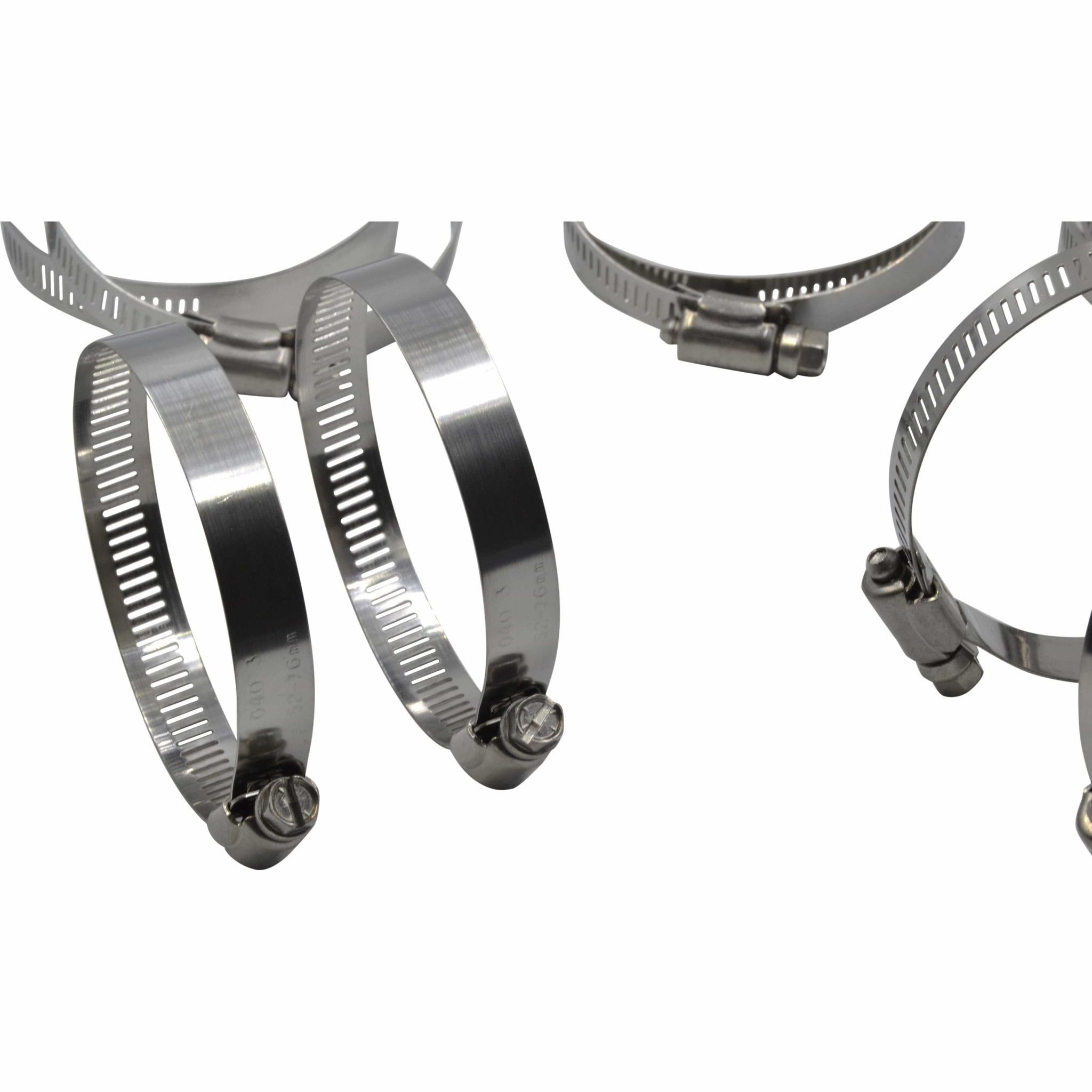 10 Piece 304 Stainless Steel 52-76mm Worm Drive Hose Clamp - Twin Eagle Imports