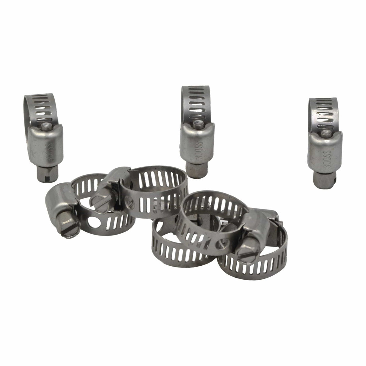 10 Piece 304 Stainless Steel 7-16mm Worm Drive Hose Clamp - Twin Eagle Imports