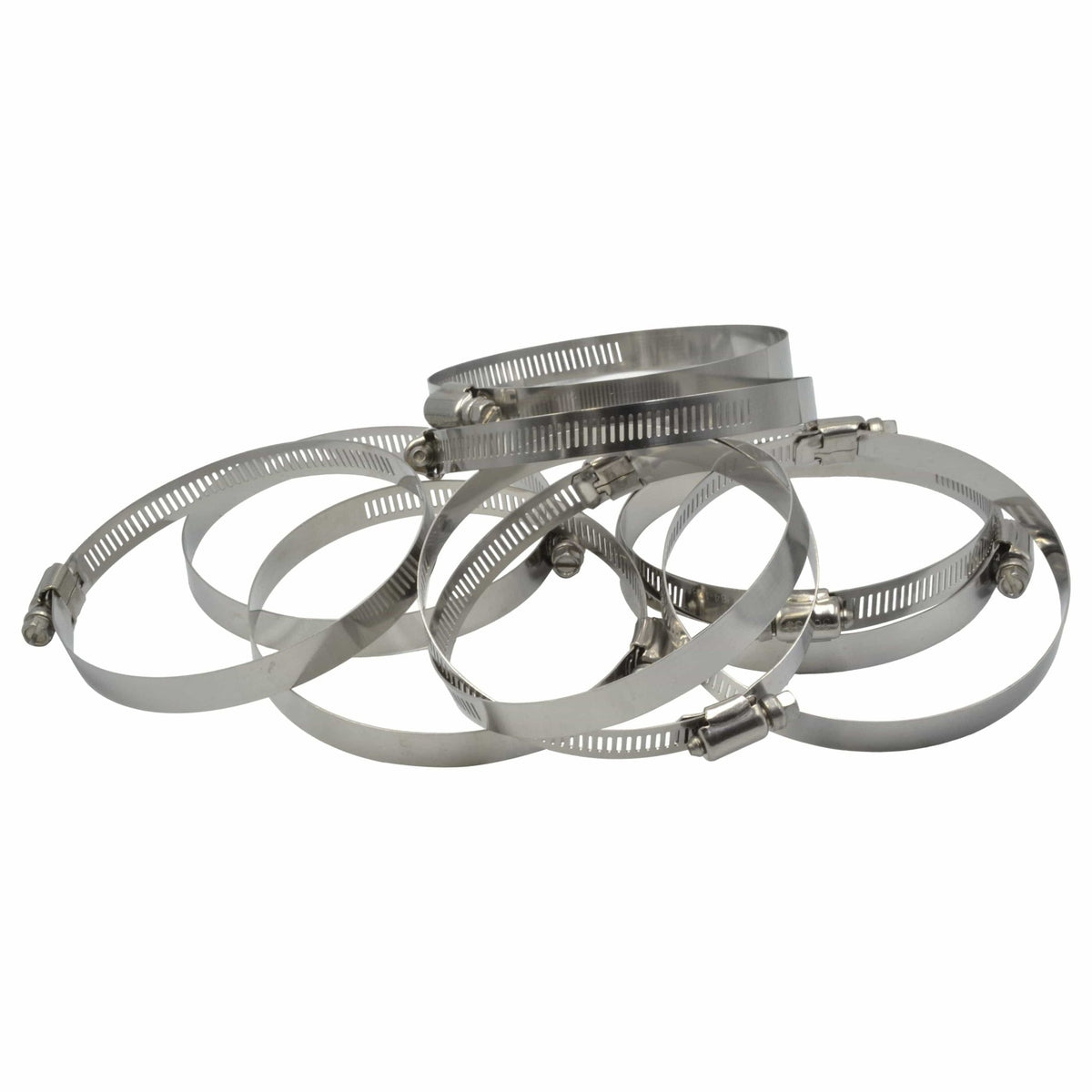 10 Piece 304 Stainless Steel 84-108mm Worm Drive Hose Clamp - Twin Eagle Imports