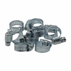 10 Piece Zinc 6-15mm Worm Drive Hose Clamp - Twin Eagle Imports