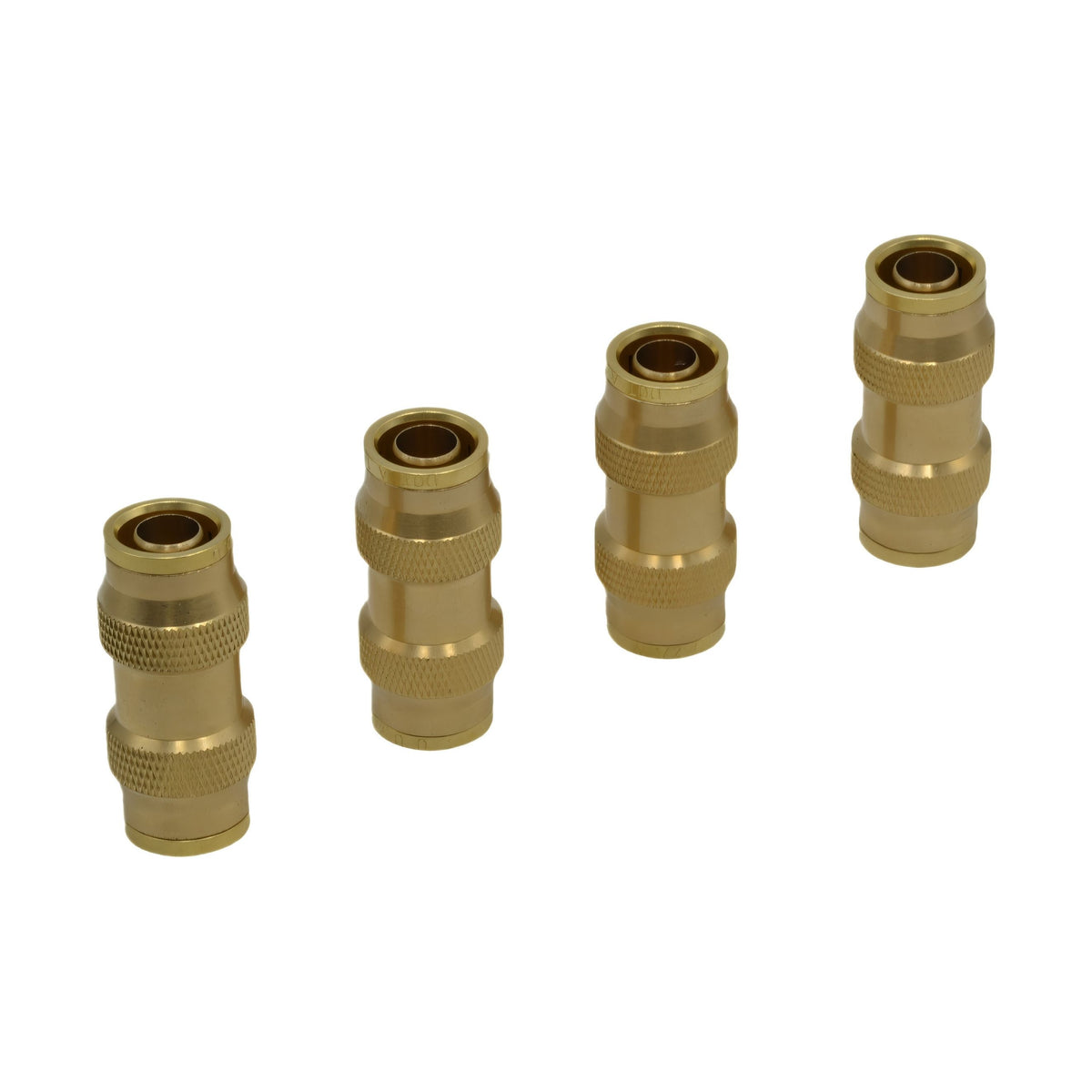 4 Piece 1/2 DOT Straight Brass Push in Hose Connect Grab Kit Assortment