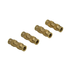 4 Piece 1/4 DOT Straight Brass Push in Hose Connect Grab Kit Assortment