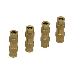 4 Piece 1/4 DOT Straight Brass Push in Hose Connect Grab Kit Assortment