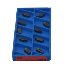10pc Kyocera TKN3 PR1535 – Cut-Off Insert (General Purpose, TK Chipbreaker) - Twin Eagle Imports