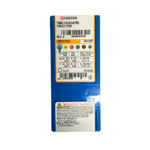 10pc Kyocera TNMG160404PMG CA125P – Turning Insert (Medium-Roughing, PMG Chipbreaker) - Twin Eagle Imports
