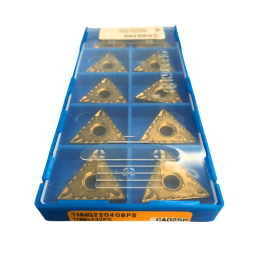 10pc Kyocera TNMG220408PS CA025P – Turning Insert (Medium to Roughing, PS Chipbreaker) - Twin Eagle Imports