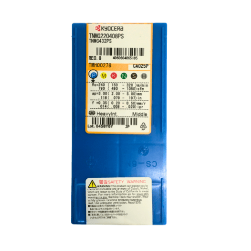 10pc Kyocera TNMG220408PS CA025P – Turning Insert (Medium to Roughing, PS Chipbreaker) - Twin Eagle Imports
