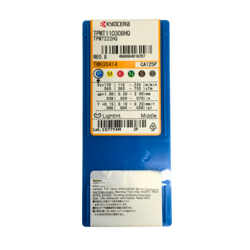10pc Kyocera TPMT110308HQ CA125P – Turning Insert (Finishing to Medium, HQ Chipbreaker) - Twin Eagle Imports