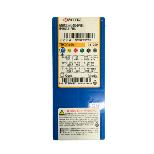10pc Kyocera WNMG080404PMG CA125P – Turning Insert (Medium-Roughing, PMG Chipbreaker) - Twin Eagle Imports