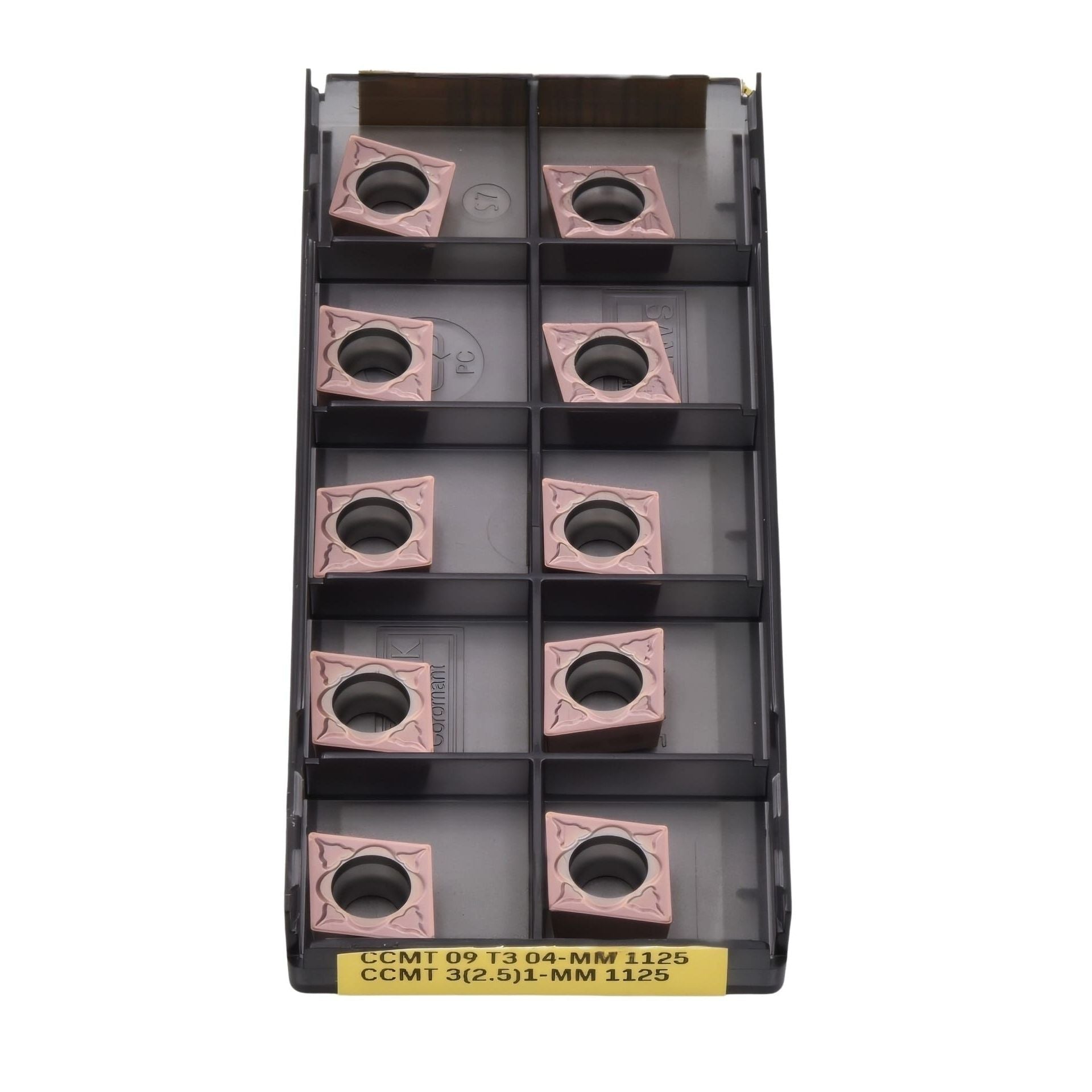 10pc Sandvik Coromant CCMT 09 T3 04-MM 1125 Turning Insert (Suitable for Stainless Steel, Medium Chipbreaker) - Twin Eagle Imports