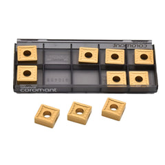 10pc Sandvik Coromant SNMG 12 04 08-QM 235 Turning Insert (Suitable for Steel & Stainless Steel, Medium Chipbreaker) - Twin Eagle Imports